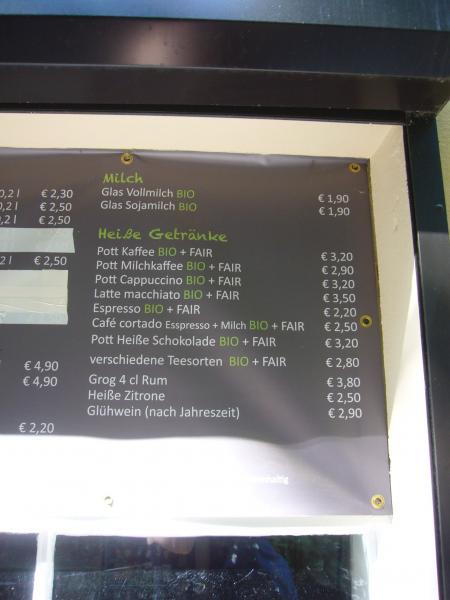 Nabídka kávových nápojů